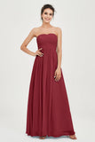 clean-lined bridesmaid dress night-out dress chiffon strapless formal evening gowns