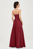 clean-lined bridesmaid dress night-out dress chiffon strapless formal evening gowns