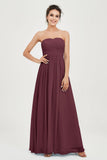 clean-lined bridesmaid dress night-out dress chiffon strapless formal evening gowns
