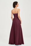 clean-lined bridesmaid dress night-out dress chiffon strapless formal evening gowns