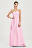 clean-lined bridesmaid dress night-out dress chiffon strapless formal evening gowns
