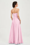 clean-lined bridesmaid dress night-out dress chiffon strapless formal evening gowns