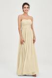clean-lined bridesmaid dress night-out dress chiffon strapless formal evening gowns