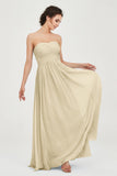 clean-lined bridesmaid dress night-out dress chiffon strapless formal evening gowns