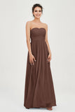 clean-lined bridesmaid dress night-out dress chiffon strapless formal evening gowns