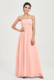 clean-lined bridesmaid dress night-out dress chiffon strapless formal evening gowns