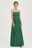clean-lined bridesmaid dress night-out dress chiffon strapless formal evening gowns
