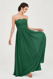 clean-lined bridesmaid dress night-out dress chiffon strapless formal evening gowns