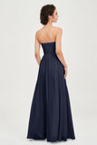 clean-lined bridesmaid dress night-out dress chiffon strapless formal evening gowns