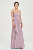 clean-lined bridesmaid dress night-out dress chiffon strapless formal evening gowns