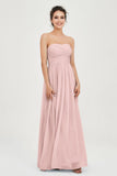 clean-lined bridesmaid dress night-out dress chiffon strapless formal evening gowns