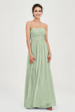 clean-lined bridesmaid dress night-out dress chiffon strapless formal evening gowns