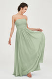 clean-lined bridesmaid dress night-out dress chiffon strapless formal evening gowns