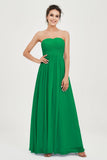 clean-lined bridesmaid dress night-out dress chiffon strapless formal evening gowns