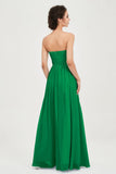 clean-lined bridesmaid dress night-out dress chiffon strapless formal evening gowns