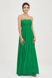 clean-lined bridesmaid dress night-out dress chiffon strapless formal evening gowns