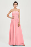 clean-lined bridesmaid dress night-out dress chiffon strapless formal evening gowns