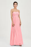 clean-lined bridesmaid dress night-out dress chiffon strapless formal evening gowns