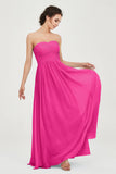 clean-lined bridesmaid dress night-out dress chiffon strapless formal evening gowns