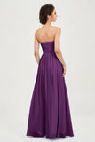 clean-lined bridesmaid dress night-out dress chiffon strapless formal evening gowns