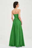 clean-lined bridesmaid dress night-out dress chiffon strapless formal evening gowns
