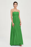clean-lined bridesmaid dress night-out dress chiffon strapless formal evening gowns