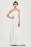 clean-lined bridesmaid dress night-out dress chiffon strapless formal evening gowns