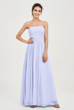 clean-lined bridesmaid dress night-out dress chiffon strapless formal evening gowns