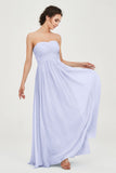 clean-lined bridesmaid dress night-out dress chiffon strapless formal evening gowns