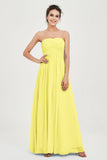 clean-lined bridesmaid dress night-out dress chiffon strapless formal evening gowns