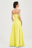 clean-lined bridesmaid dress night-out dress chiffon strapless formal evening gowns