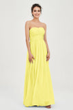 clean-lined bridesmaid dress night-out dress chiffon strapless formal evening gowns