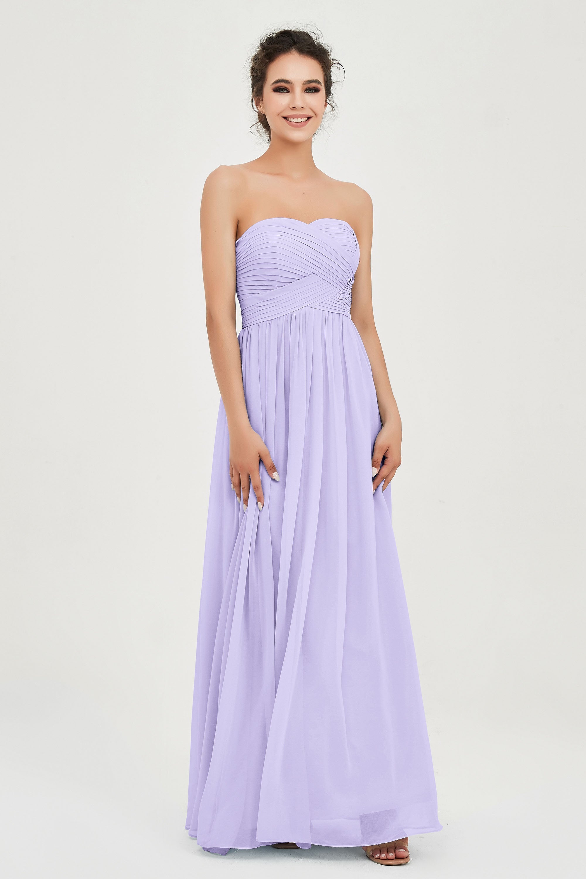 clean-lined bridesmaid dress night-out dress chiffon strapless formal evening gowns