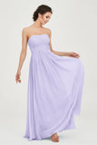 clean-lined bridesmaid dress night-out dress chiffon strapless formal evening gowns