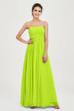 clean-lined bridesmaid dress night-out dress chiffon strapless formal evening gowns
