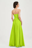 clean-lined bridesmaid dress night-out dress chiffon strapless formal evening gowns
