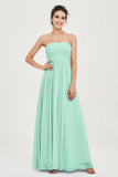 clean-lined bridesmaid dress night-out dress chiffon strapless formal evening gowns