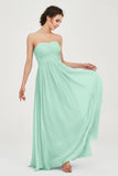 clean-lined bridesmaid dress night-out dress chiffon strapless formal evening gowns