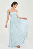 clean-lined bridesmaid dress night-out dress chiffon strapless formal evening gowns