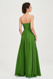 clean-lined bridesmaid dress night-out dress chiffon strapless formal evening gowns