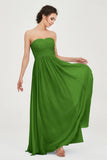 clean-lined bridesmaid dress night-out dress chiffon strapless formal evening gowns