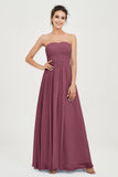 clean-lined bridesmaid dress night-out dress chiffon strapless formal evening gowns