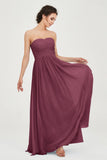clean-lined bridesmaid dress night-out dress chiffon strapless formal evening gowns