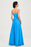 clean-lined bridesmaid dress night-out dress chiffon strapless formal evening gowns