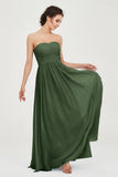 clean-lined bridesmaid dress night-out dress chiffon strapless formal evening gowns
