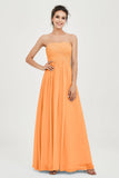 clean-lined bridesmaid dress night-out dress chiffon strapless formal evening gowns