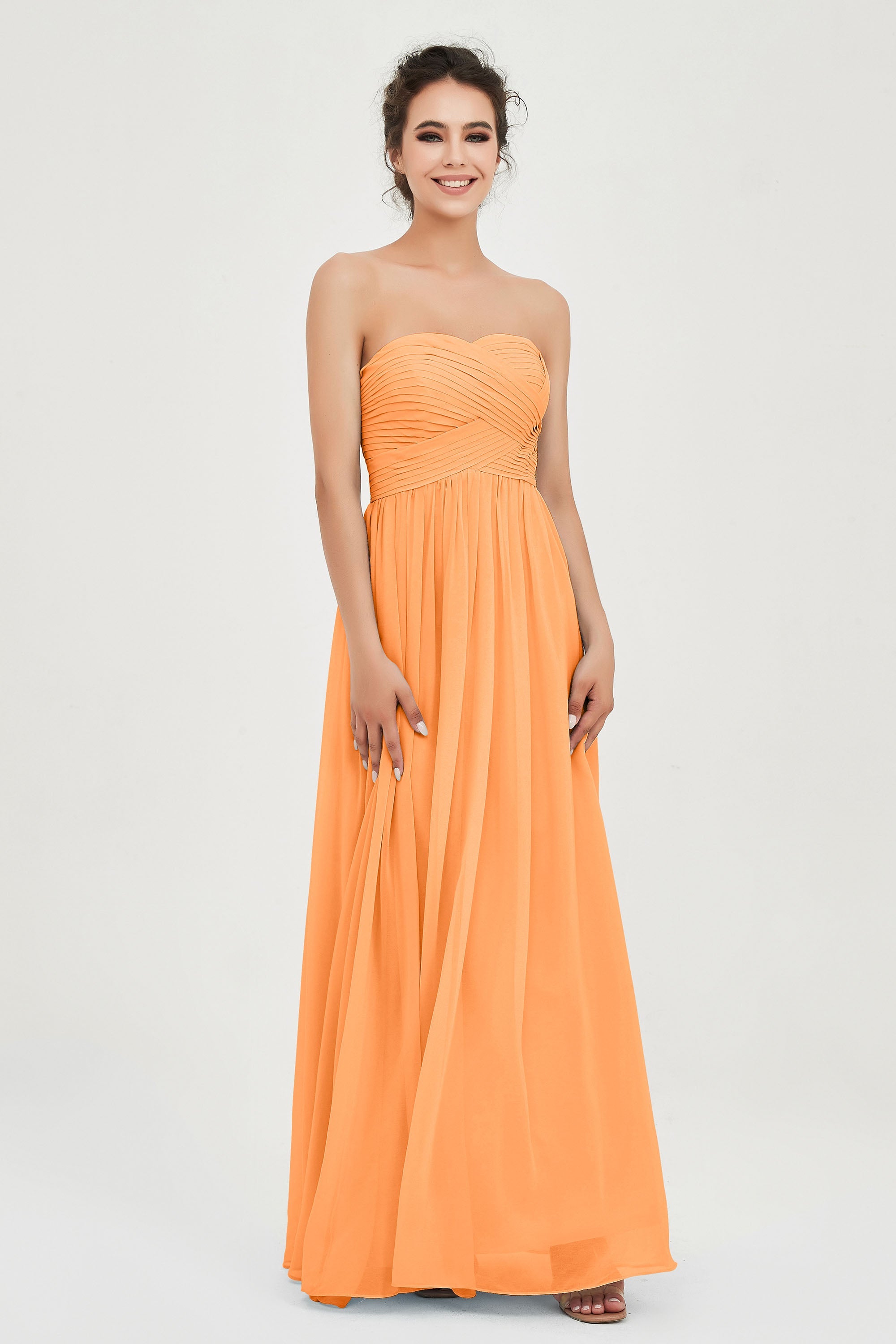 clean-lined bridesmaid dress night-out dress chiffon strapless formal evening gowns