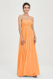 clean-lined bridesmaid dress night-out dress chiffon strapless formal evening gowns