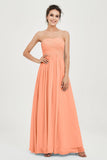 clean-lined bridesmaid dress night-out dress chiffon strapless formal evening gowns