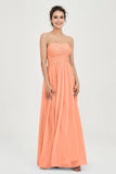 clean-lined bridesmaid dress night-out dress chiffon strapless formal evening gowns